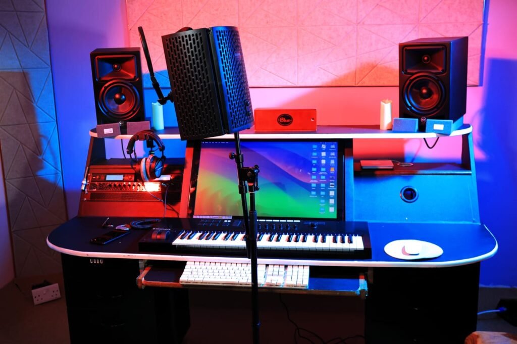 Audio Mixing Suite and producer work space at Ratina Studios
